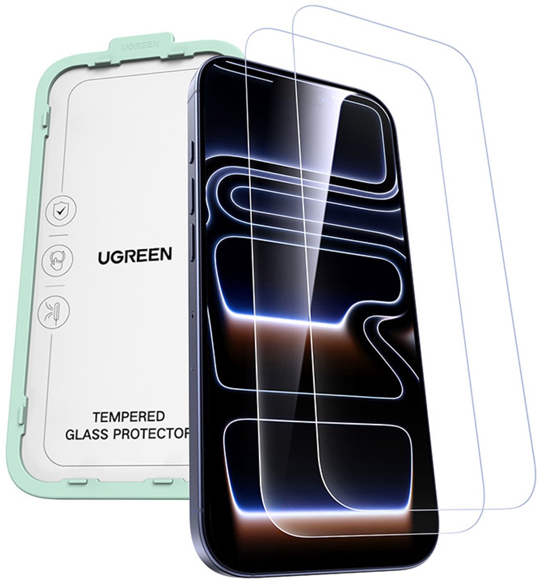 Ugreen Gehard Glas Voor Iphone 17 Pro 2 Stuks Schermbescherming