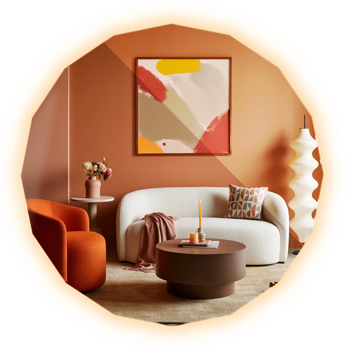 TULUP LED Spiegel - Spiegel Met Vele Hoeken LED - 100 cm x 100 cm - Wandspiegel Geometrisch LED - Trendy Spiegel Vorm LED - LED-spiegel voor Slaapkamer - Warm Wit 3000K