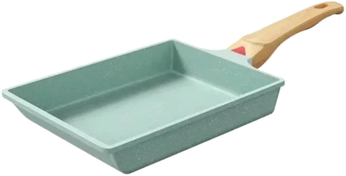 Ynkkvre - Tamagoyaki Pan - Koekenpan - Omelet - Japanse Omelet Pan - Vierkant 20x15cm - Keramische Anti-aanbak - 5-Lagen Bodem