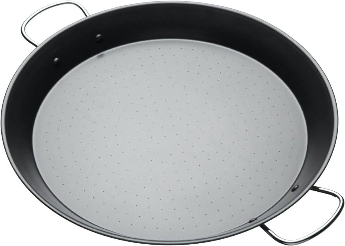 Ruime Paellapan 38,5 cm - Carbon met Anti-aanbaklaag voor 6 Personen