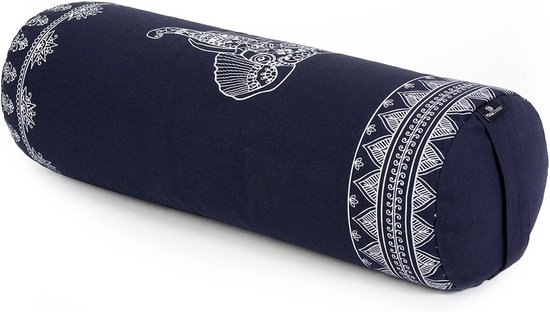 Ronde Biologische Boekweit Bolster voor Yoga - 23x61 cm - Machine wasbare Katoenen Hoess — afbeelding 5