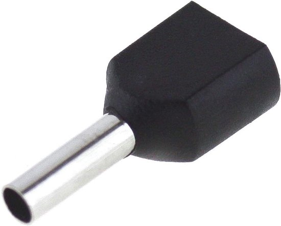 Adereindhulzen – 1,5 Mm², 12 Mm Lang – Geïsoleerd, Zwart – 300 Stuks – Vertind Elektrolytisch Koper – Voor Elektra, Auto, Audio En Huishoudapparaten