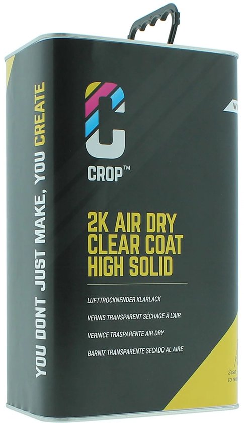 CROP 2K Séchage à l'air Laque HAUTE BRILLANCE - Bidon 4 litres