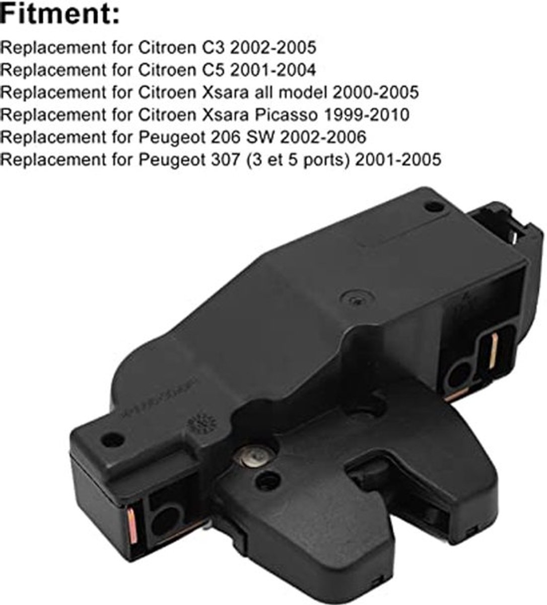 Achterklepvergrendeling 871972 - Vervanging voor Citroen Xsara Picasso - Hoogwaardige ABS Kunststof