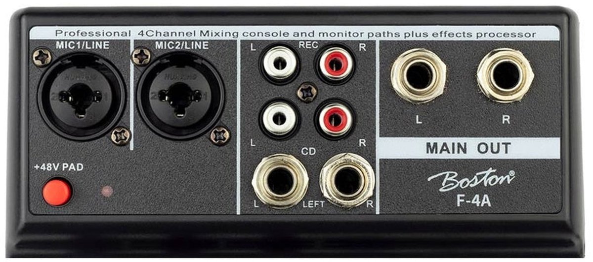 Boston F-4A Mengpaneel 2 mono + 2 stereo inputs