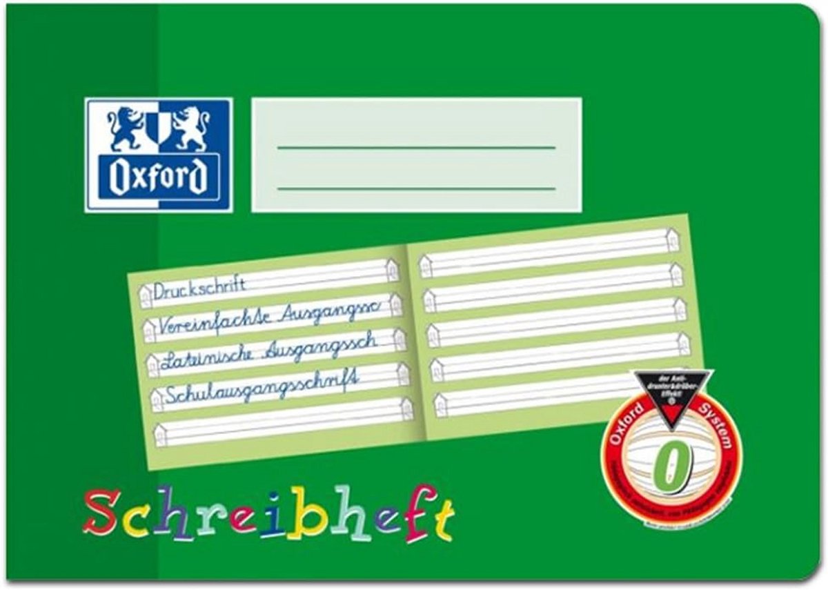 Oxford Leerboek A5 Liggend, Liniatuur 0, 16 Vellen, Groen