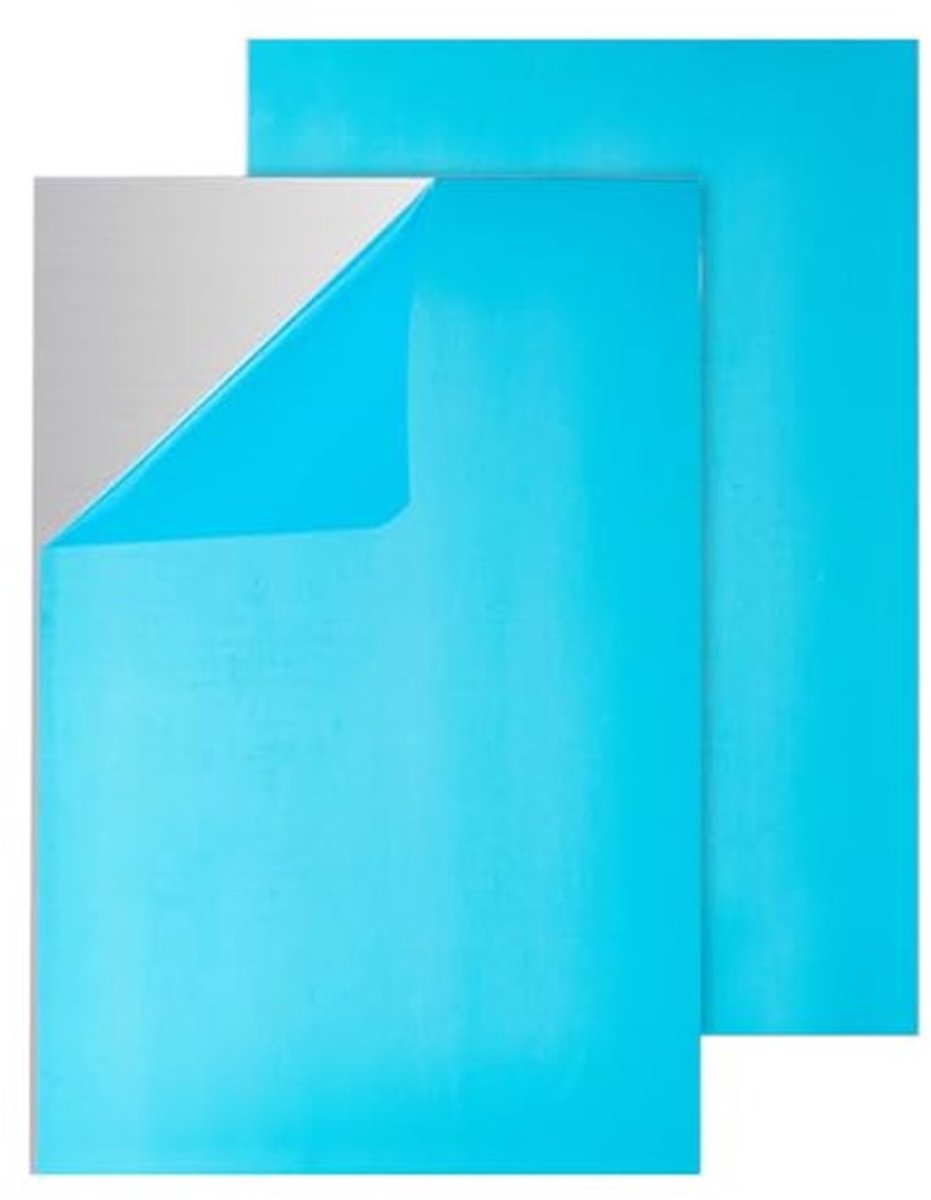 Aluminiumplaat 20x30 cm - 2 stuks - Robuust en met beschermfolie - Dikte 1,5 mm