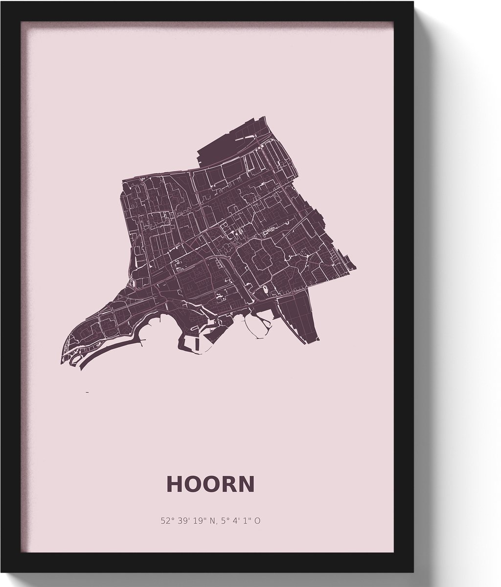 Poster Hoorn A3 - 30 x 42 cm - Paars (Exclusief Lijst)
