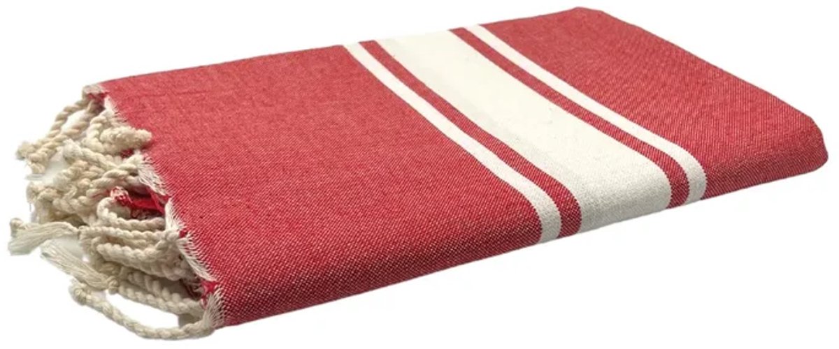 Fouta Hamamdoek By Foutas Kids Classic Rood 70 x 140 cm