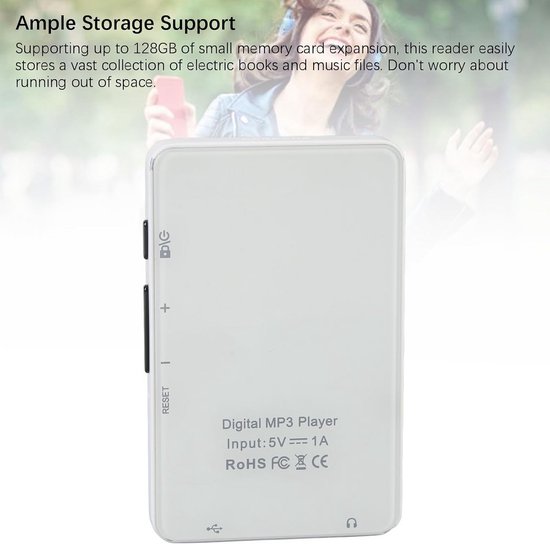 E-reader met 2.7 inch E Ink scherm - oogvriendelijk, glasvrij, met Bluetooth, MP3 en audiobooks - ideale e-boeklezer voor onderweg — afbeelding 5