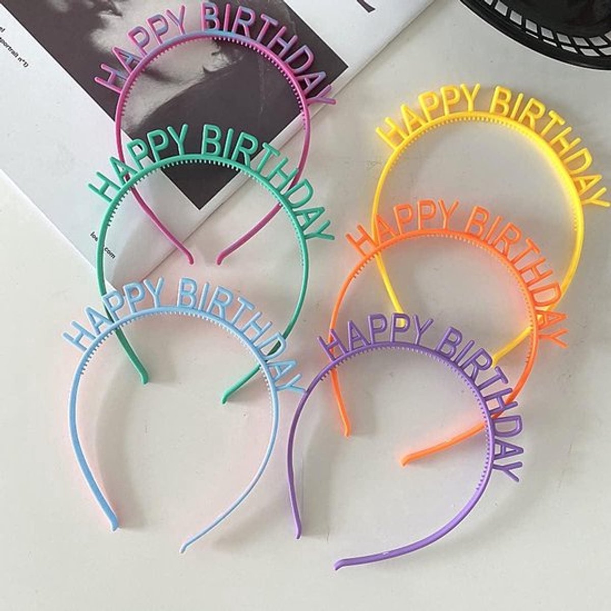 6 stuks Verjaardagshoeden - Licht en Comfortabel - Schattig en Praktisch - Geschikt voor Verjaardagsfeesten