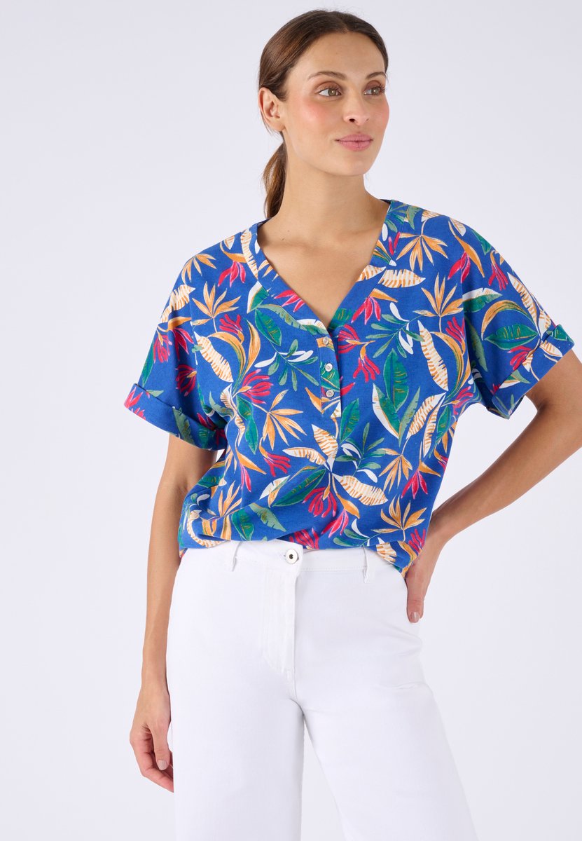 Damart - Climatyl vloeiende top, in jerseytricot - Dames - Blauw - M