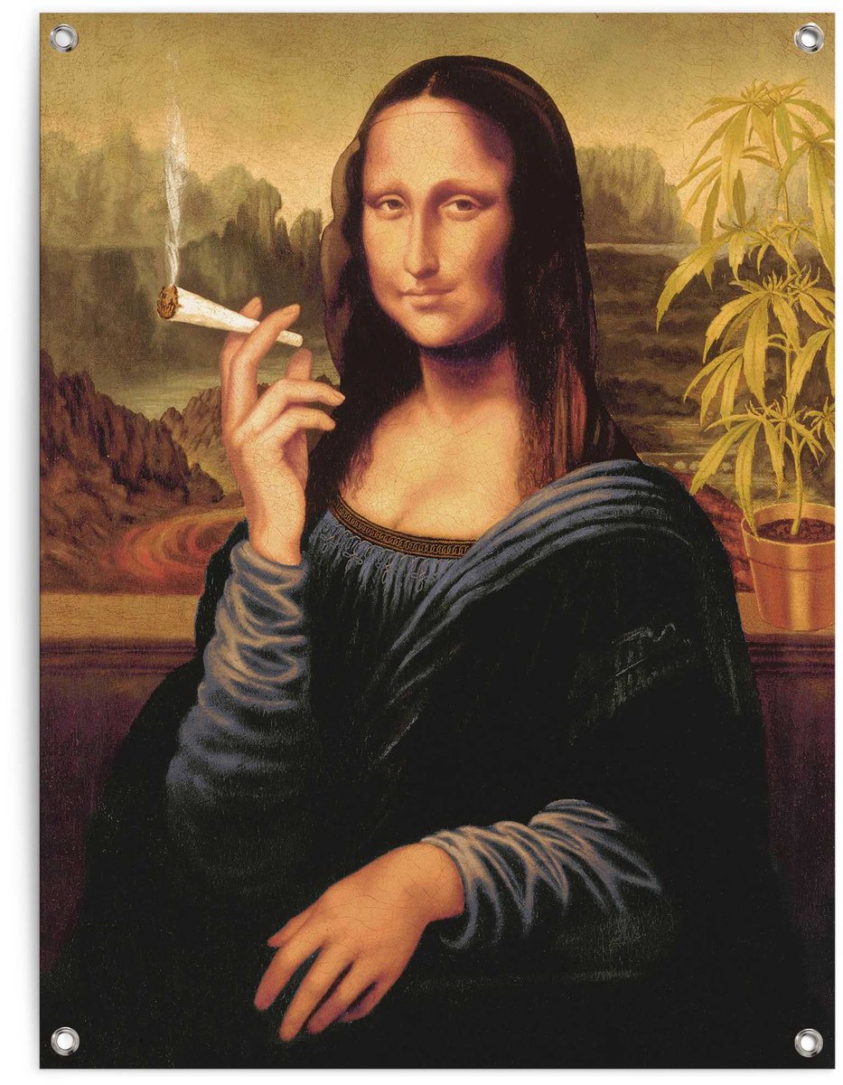 Tuinposter Mona Lisa - joint - 80 x 60 - Canvas - REINDERS