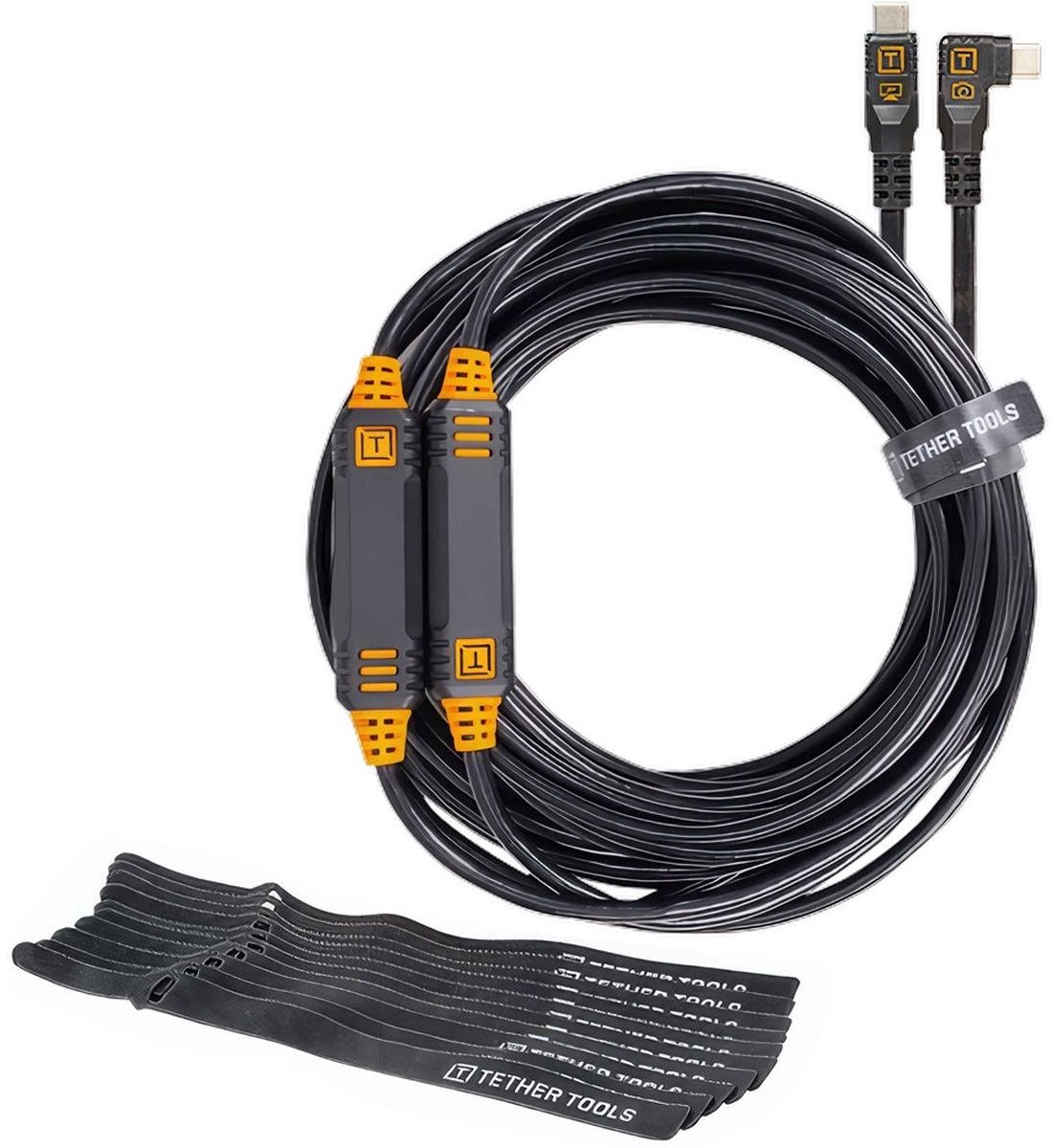TetherTools Leverlock & Cable Kit Optima 10G 31' (9.2m) Straight to Right, Non-Reflective Black