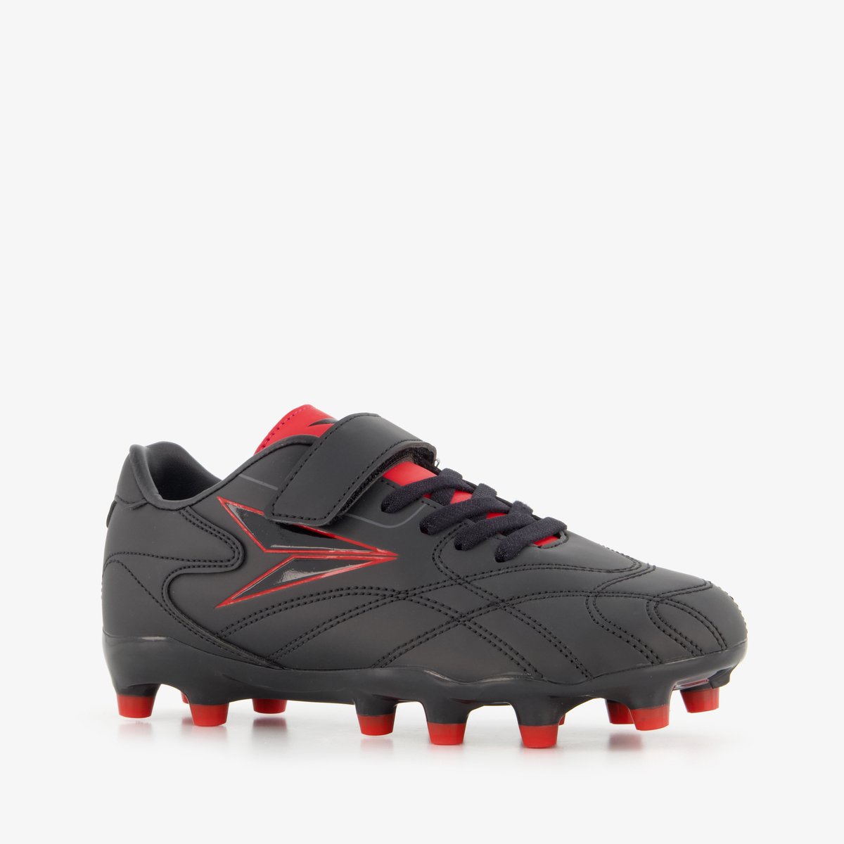 1200x1200.jpg Dutchy FG kinder voetbalschoenen zwart rood - Maat 34 - Uitneembare zool - Afbeelding 1