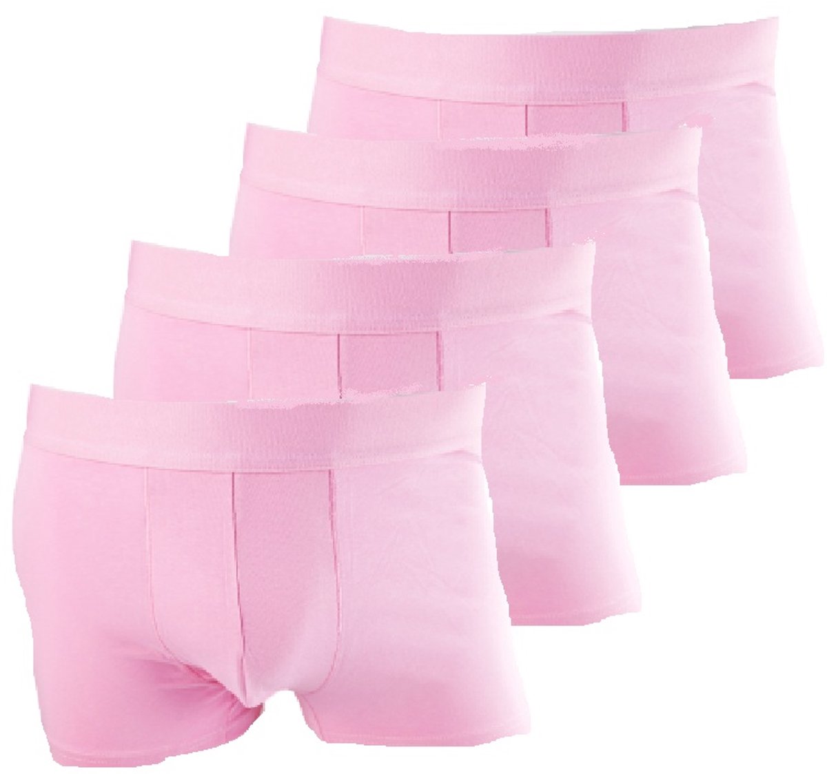 BamBella ® - Boxershorts - 4 stuks - maat S/M - katoenen Boxer short onderbroek lang roze heren onderbroeken