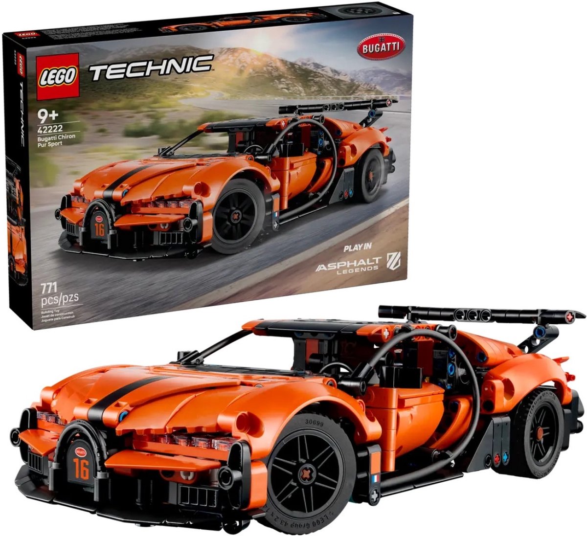 LEGO Technic - 42222 - Bugatti Chiron Pur Sport - Hypercar — afbeelding 14