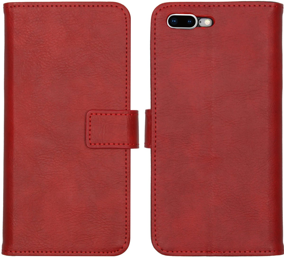 imoshion Hoesje - Geschikt voor Apple iPhone 8 Plus / 7 Plus - Luxe Bookcase - Rood