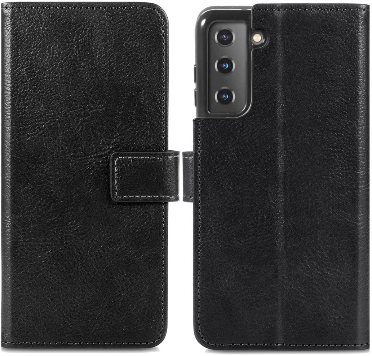 imoshion Hoesje - Geschikt voor Samsung Galaxy S21 Plus - Luxe Bookcase - Zwart