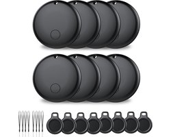 Buzzy GPS Tracker Android – 8 stuks - voor Hond en Kat - Werkt met Google 'Find Hub app' – Zonder Abonnement – GPS Tracker voor Auto, Hond, Kat, Kind & Bagage – Zwart