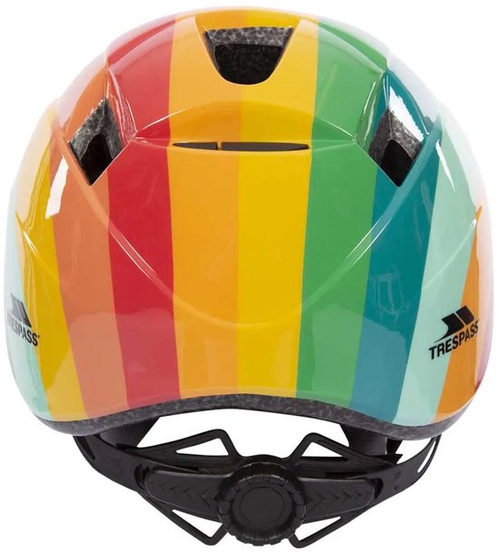 Trespass Kinder Fahrradhelm Dunt - Casque de vélo Kids Rainbow Stripe- S