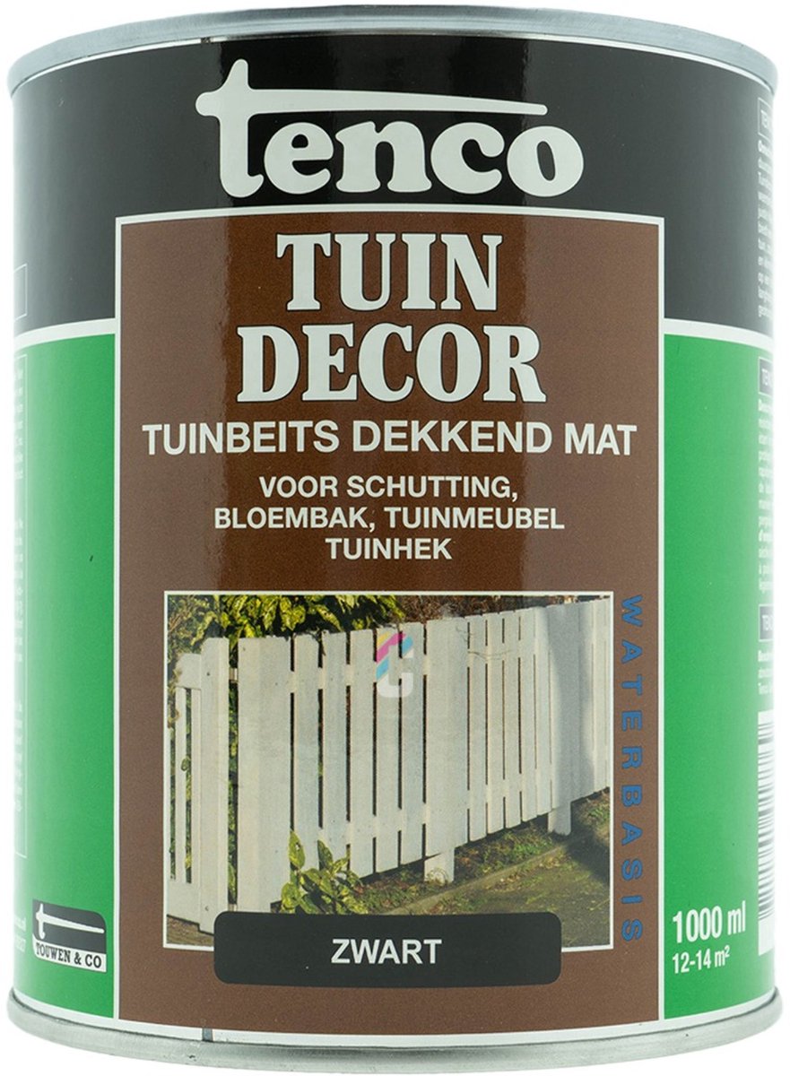 Tenco Tuindecor Zwart Mat 1 liter