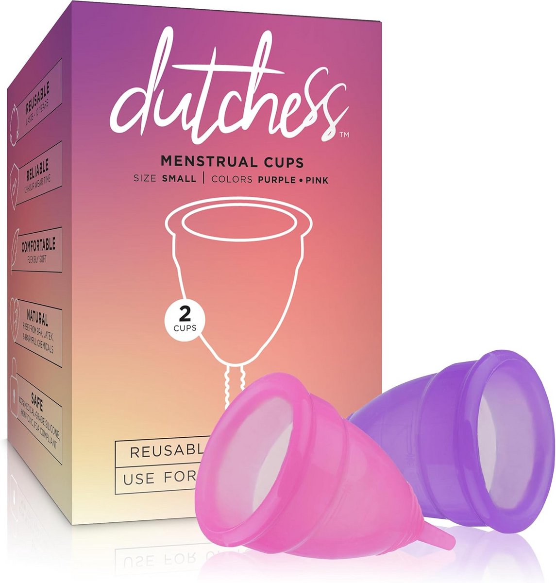Set van 2 Menstruatiecups Maat A (25 ml) – Herbruikbaar en Veilig Alternatief voor Tampons