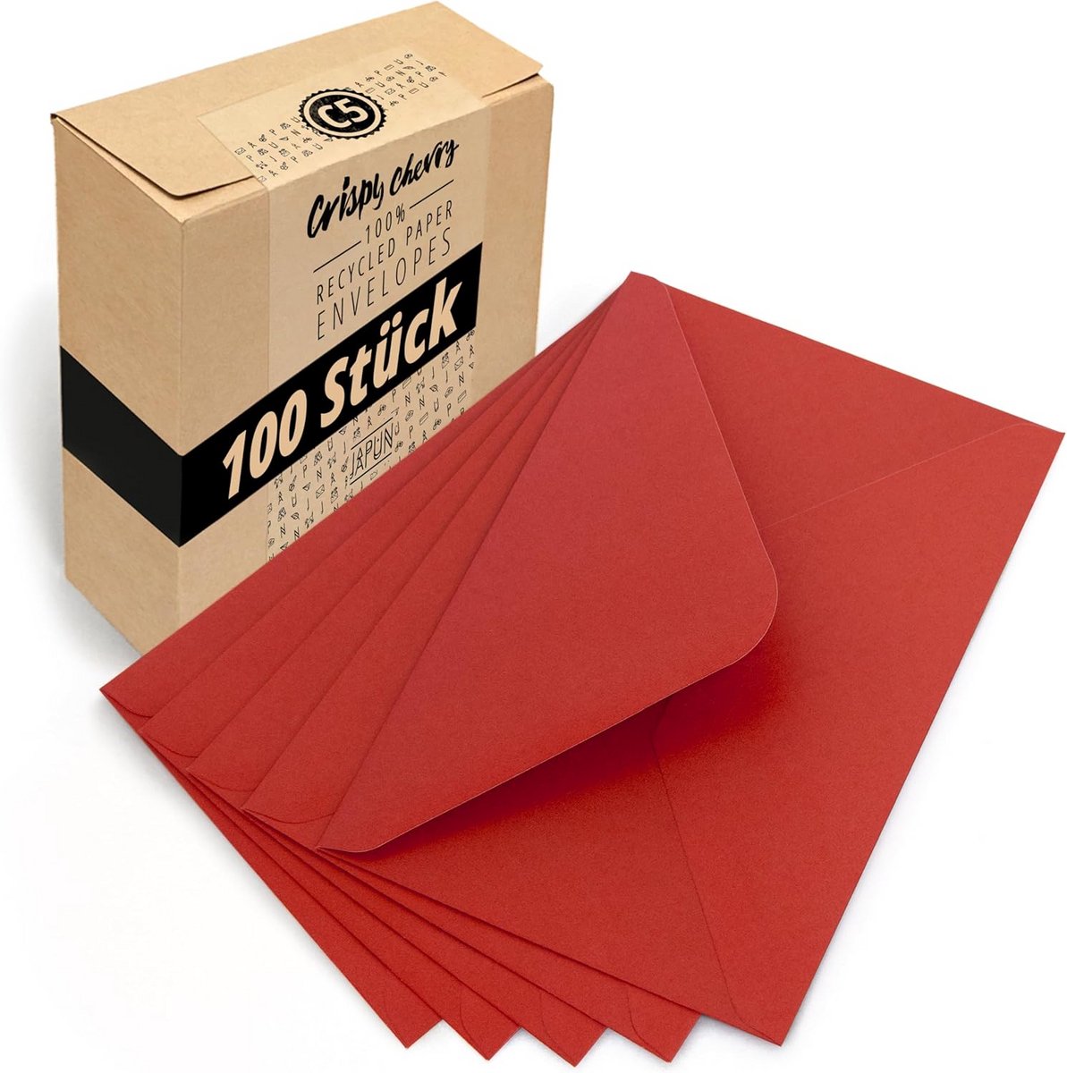 Enveloppen zonder venster - C5 - 100 stuks - Rood