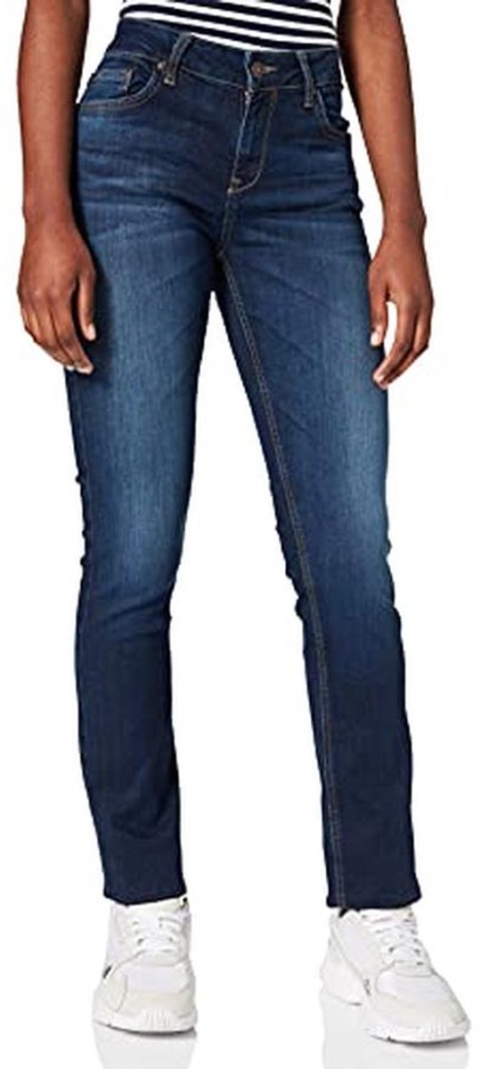 Slim Fit Mid Waist Jeans voor Dames – Blauwe 5-Pockets Broek – Comfortabele Trousers