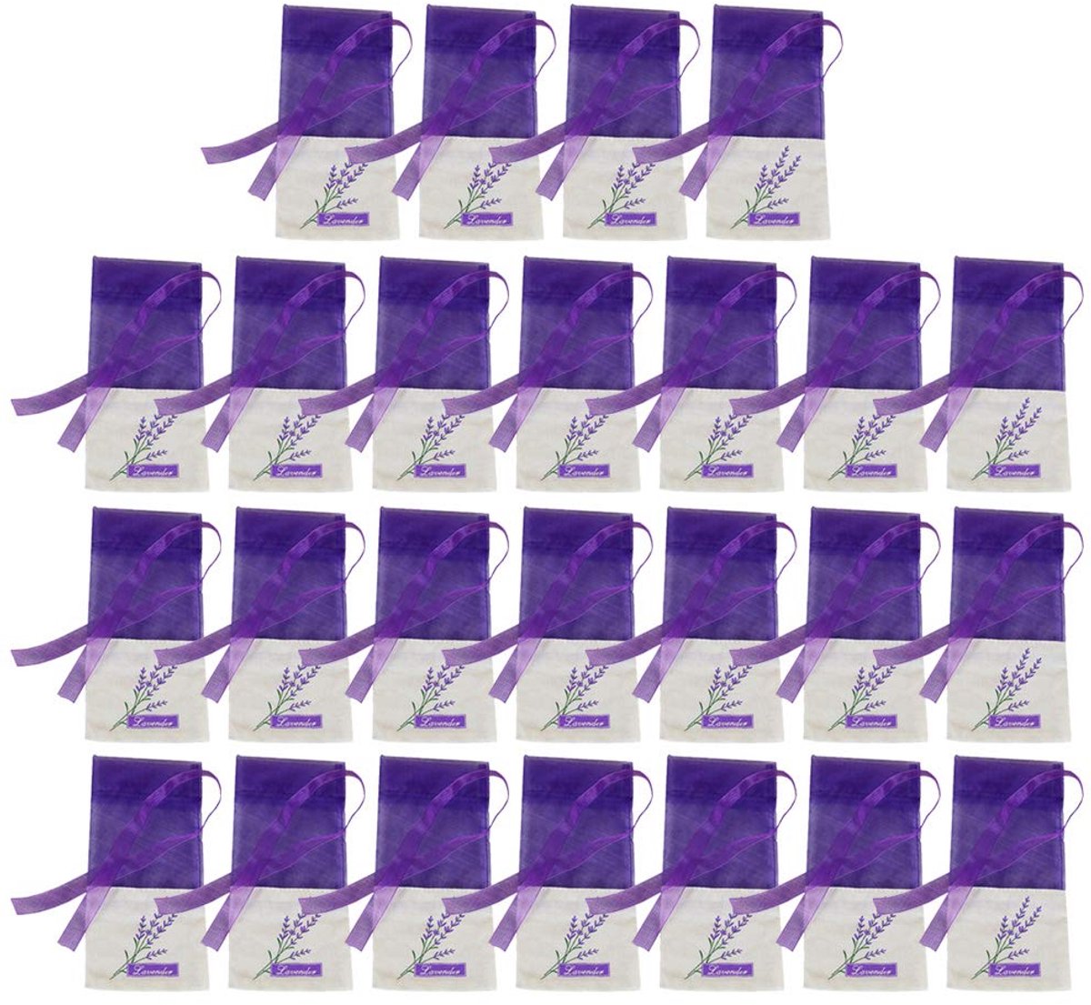 IMPERATORIS® Geurzakjes voor Kledingkast - Ladeverfrisser - Aromatherapie - Voor Kleding en Auto - Lege lavendelzakjes - 25 Stuks