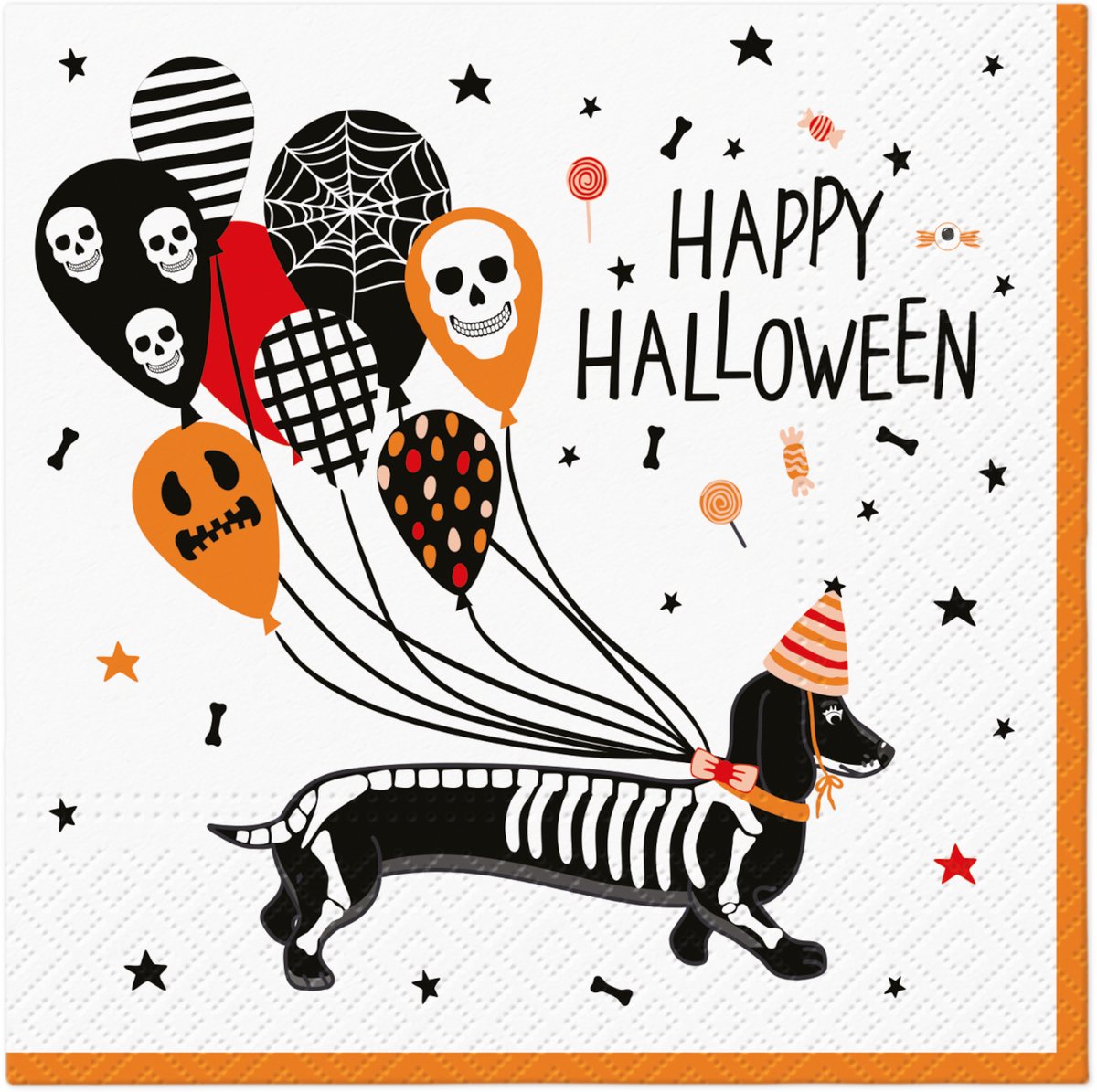 PAW - Lunch servetten - Spooky dachshund