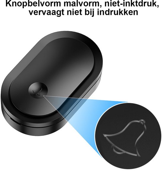 Draadloze deurbel - Draadloos - Deurbel - Deurbel - Draadloze deurbel - Met ontvanger - Noodoproepapparaat voor ouderen - Extra groot bereik - Afstandsbediening voor beller - Gouden — afbeelding 5