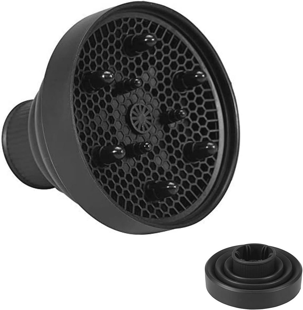 Universele opvouwbare diffuser voor krullend haar - siliconen haardrogeraccessoire