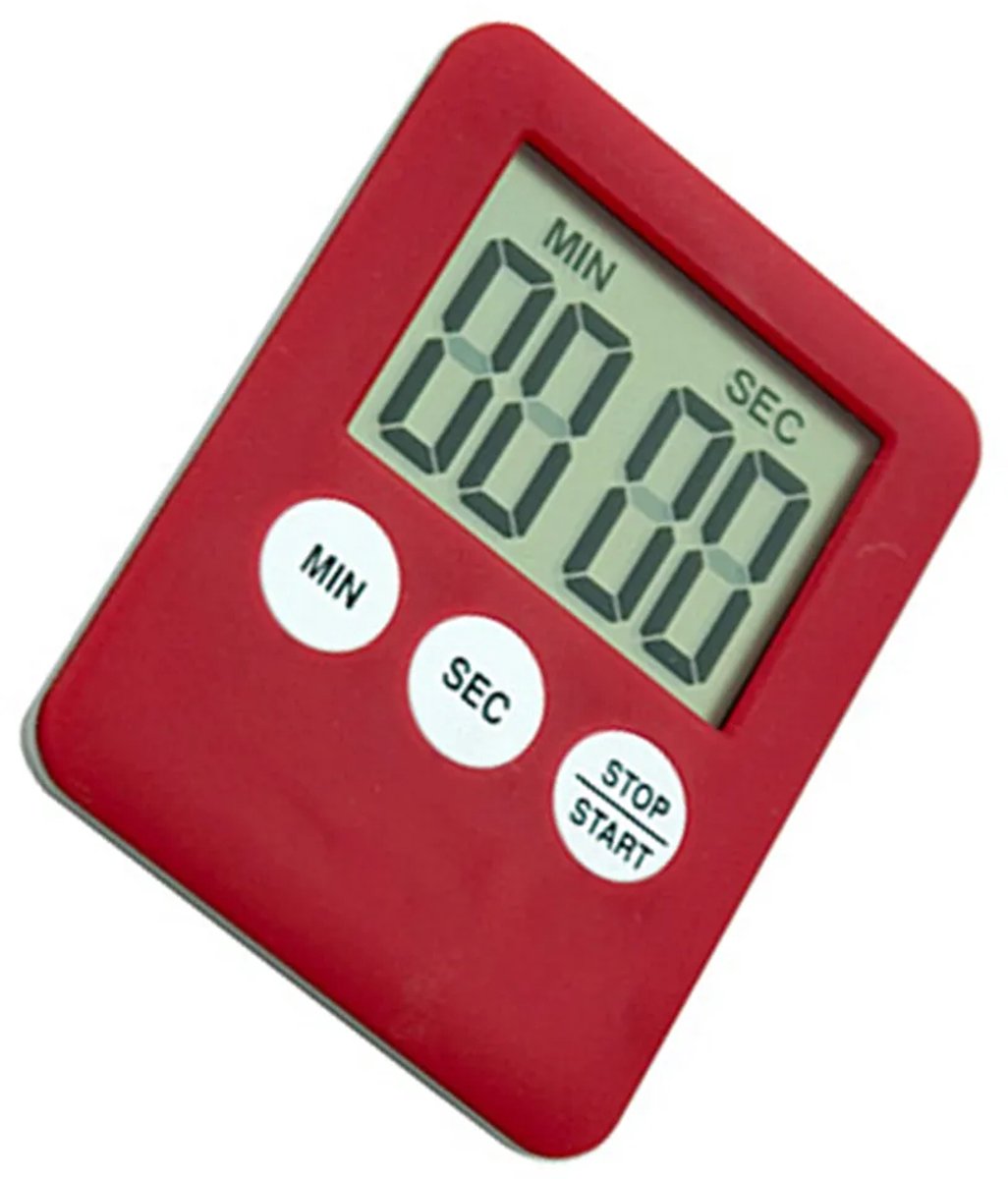 Ultradunne kooktimer, keukentimer, aftelwekker, pizzabakapparaat - rood