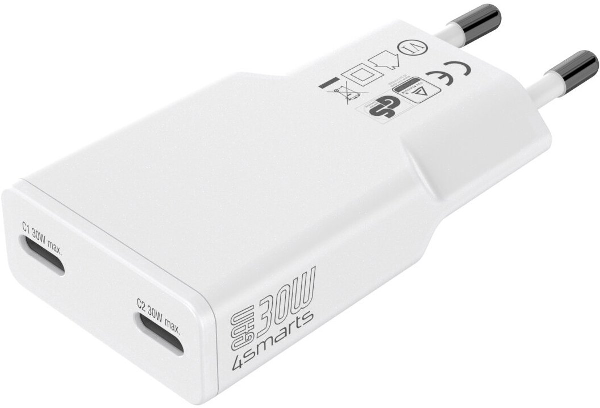 4smarts 541743 oplader voor mobiele apparatuur Universeel Wit AC Snel opladen Binnen