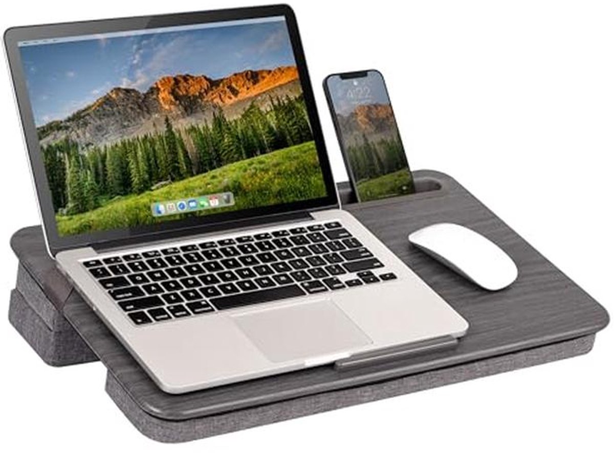 Lap Desk met telefoonhouder en boosterkussen - Geschikt voor laptops tot 15,6 inch