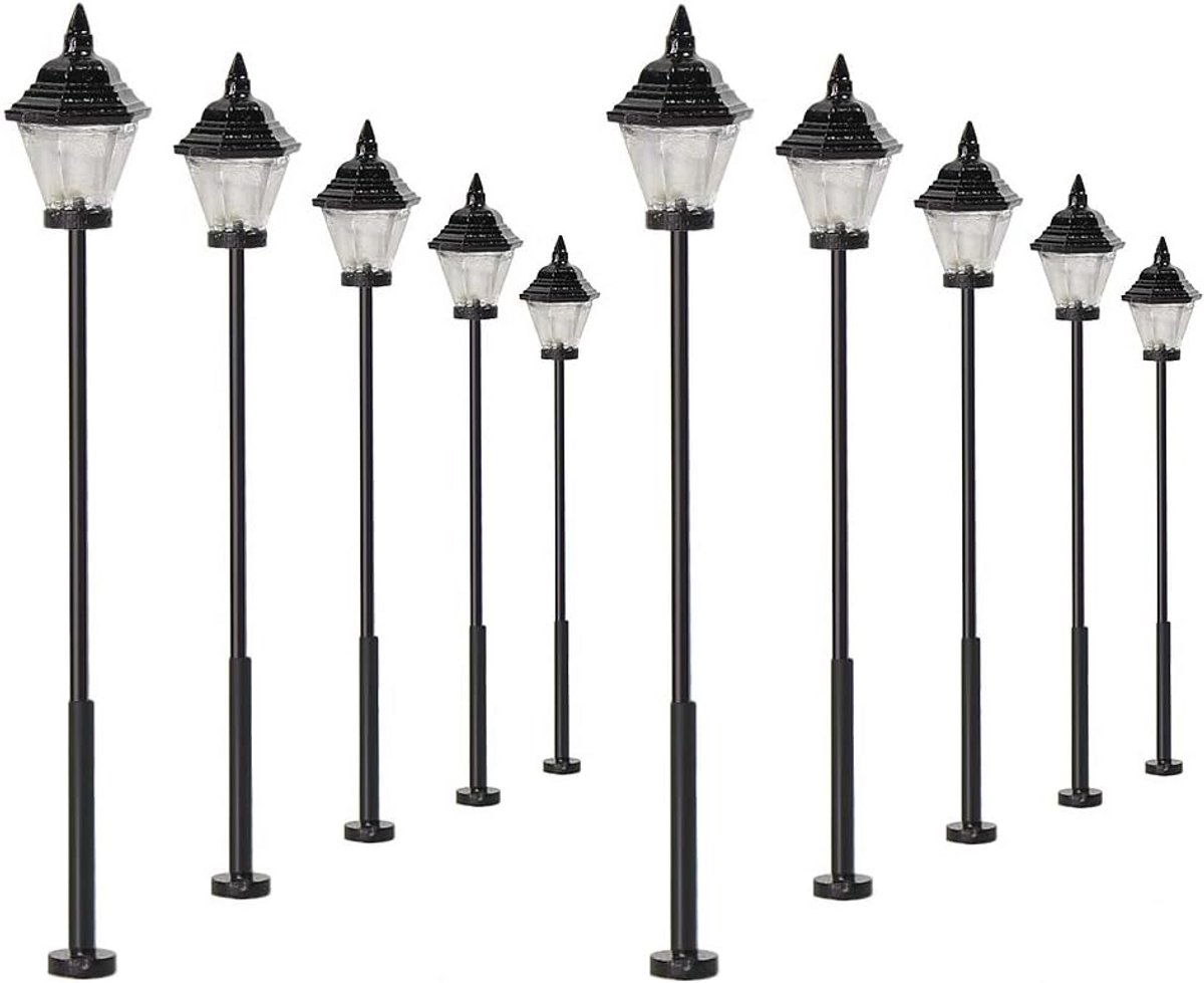 Model Trein Led Lampen - 10 Stuks Straatlampen 57mm voor H0 Modelspoor