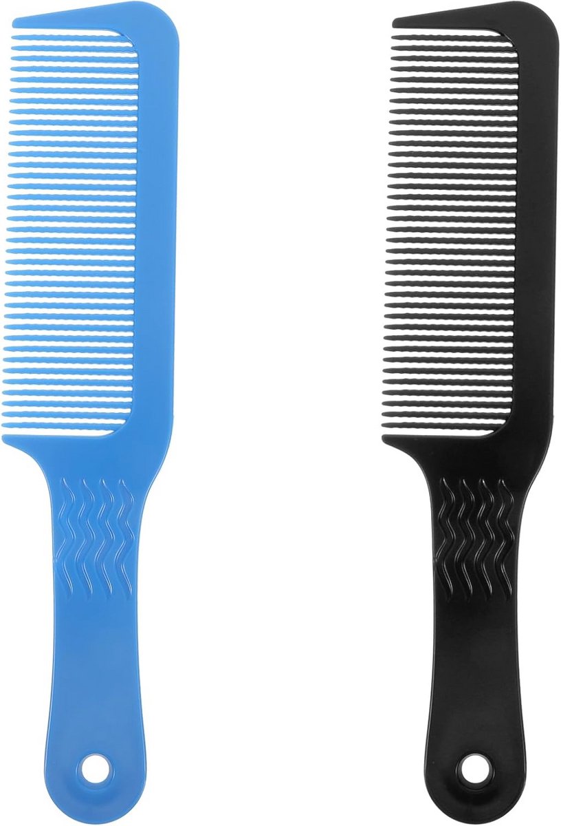 2 Stuks Draagbare Antistatische Kammen met Kunststof Handvatten - Haarstyling Kapperskam