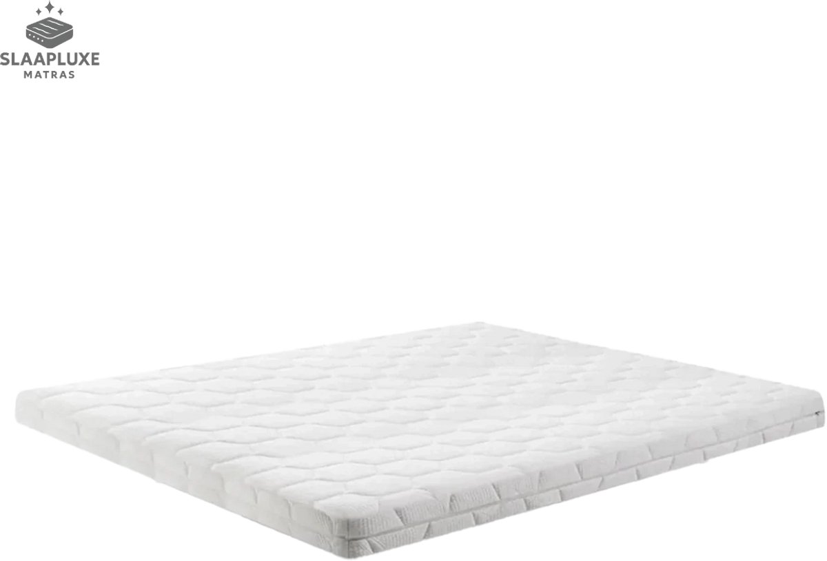 Slaapluxe matras® - Topper 140x200 - Topmatras - Topdekmatras- 8cm dik - HR Koudschuim - Afritsbaar en wasbaar - Medium Hardheid - Matrastopper