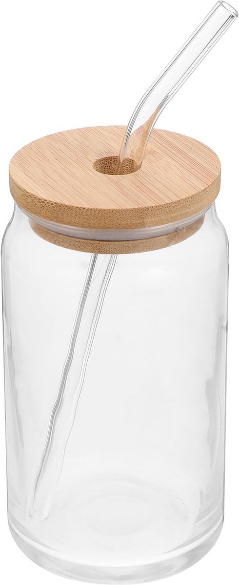 Heldere Bubble Tea Glas met Rietje en Deksel - Ideaal voor Smoothies en Fruitsappen