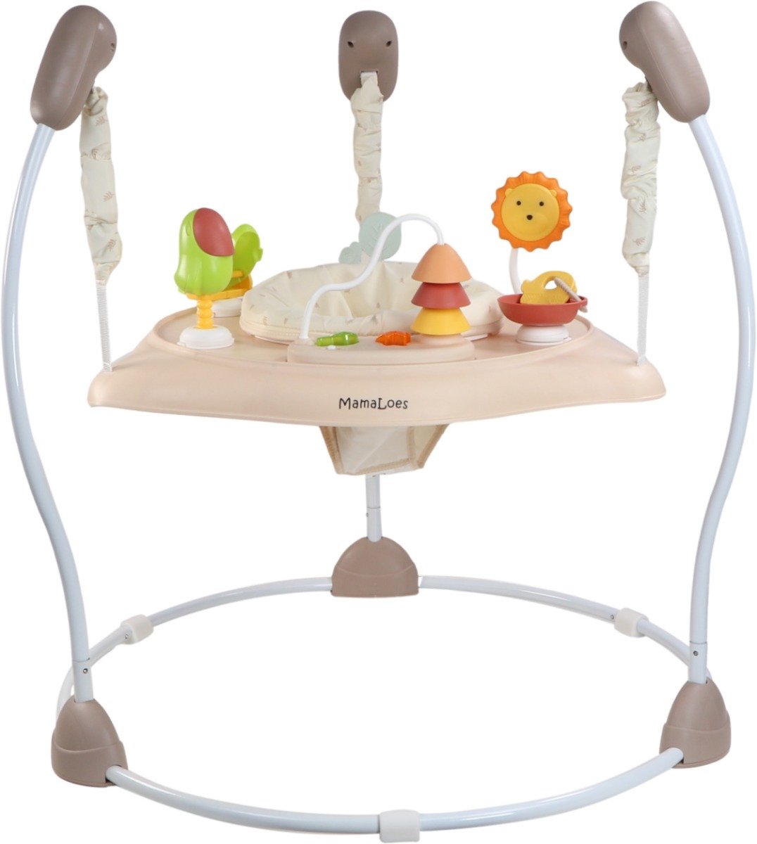 MamaLoes Activiteiten Jumper Baby - Eva Beige - Bouncer Baby - Speelgoed