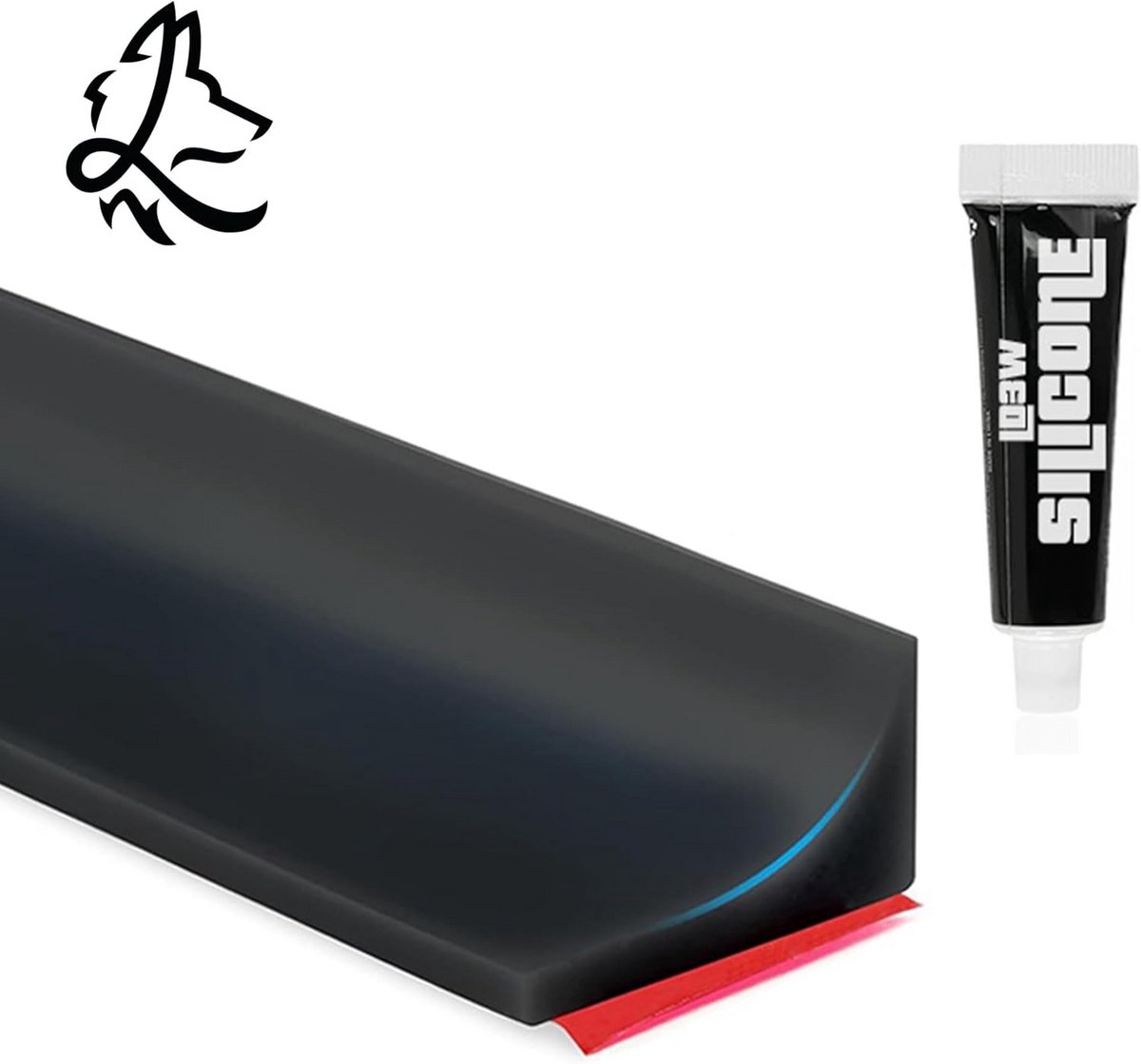 Douchedeur afdichting - Badkamer strip - Waterdicht maken - Zelfklevend siliconen - 1 meter - Zwart