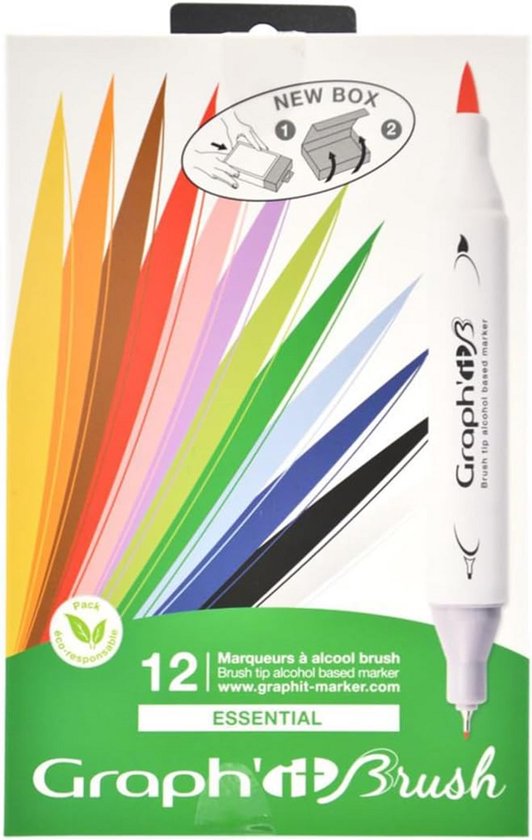 Ohuhu Honolulu B 120 kleuren Alcohol Art Markers Brush & Fine