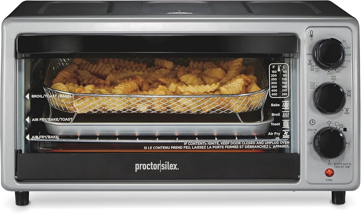 Luchtfriteuse voor combioven met vier functies - koken, bakken, grillen
