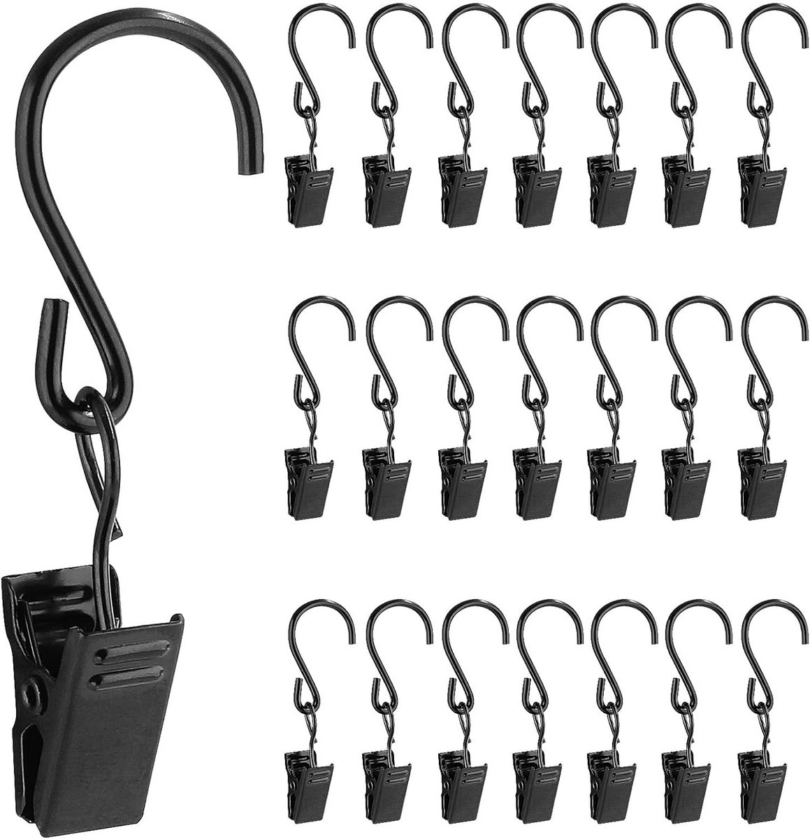 50 Stuks S-Haken voor Gordijnen en Verlichting - Metalen Clips voor Buiten en Binnen