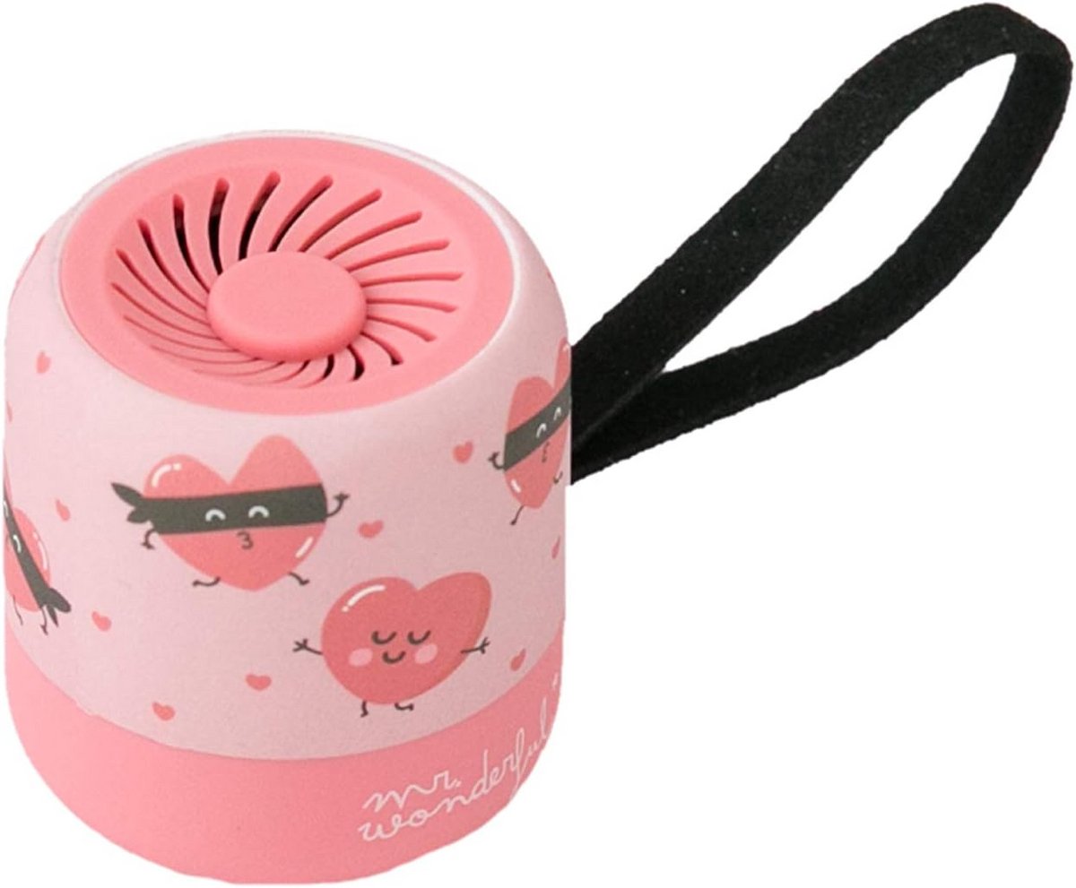Mini Draadloze Bluetooth Speaker Hartjes Ontwerp Roze Muziekbox