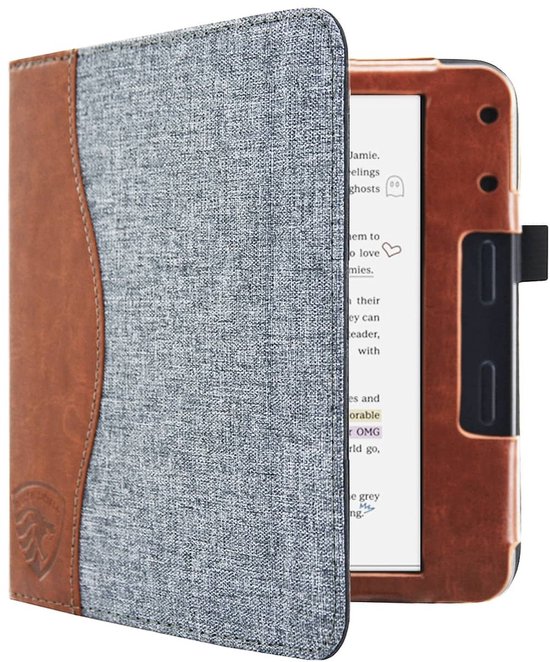 Étui adapté pour Kobo Libra Color Sleepcover Jeans Style Cover Grijs