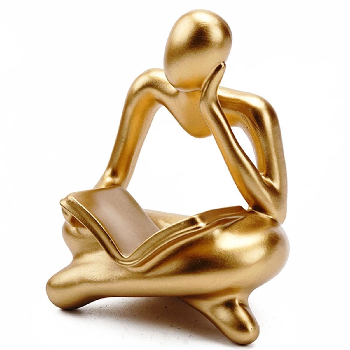 Stunq® Sculptuur van een lezende vrouw, plankdecoratie, boek-slasherfiguur, decoratieve figuren voor de woonkamer, moderne abstracte kunstsculpturen