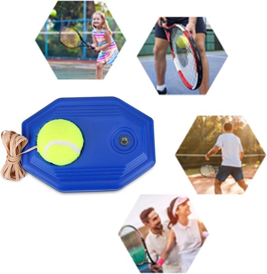 Back Base Trainer Set - Tennisbal met elastisch koord - Solo oefenen - Duurzaam en handig — afbeelding 3