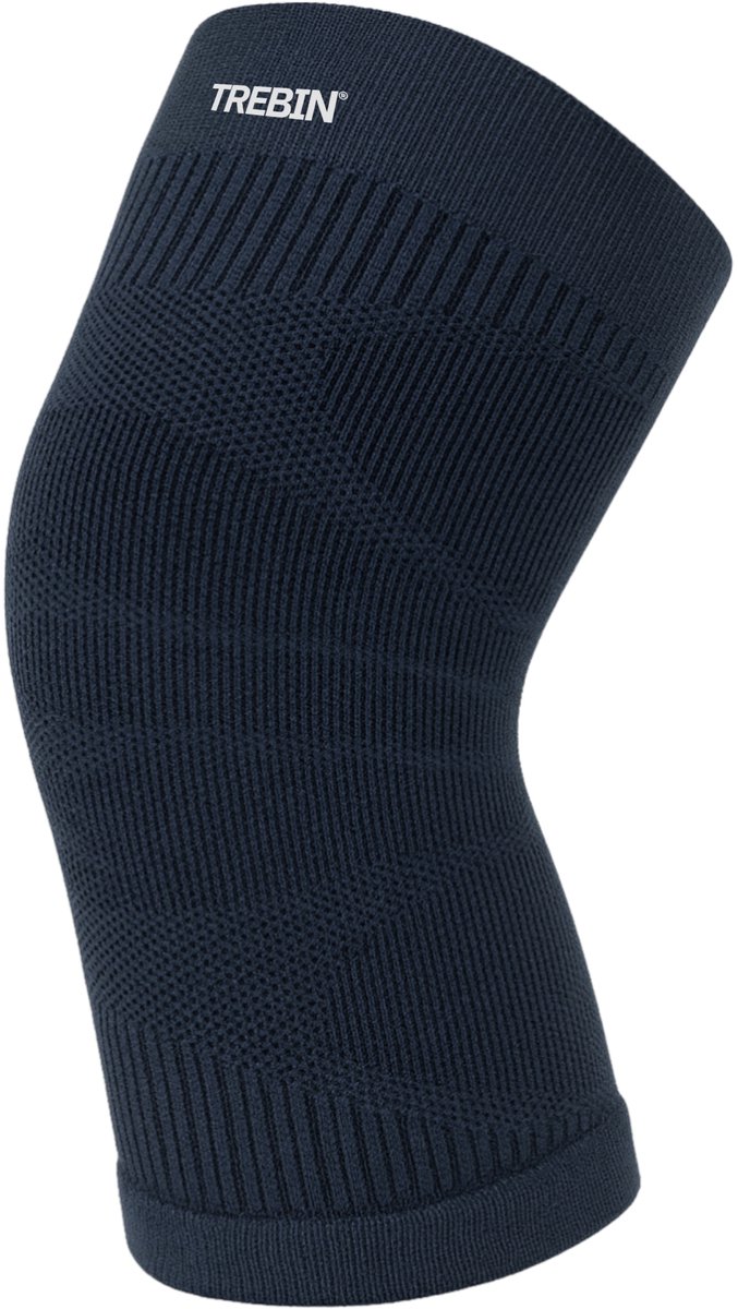 Trebin Kniebrace Artrose - Knie Brace - Kniebraces - Knee Sleeves - Kniebrace voor Dames en Heren - Maat S - Grijs
